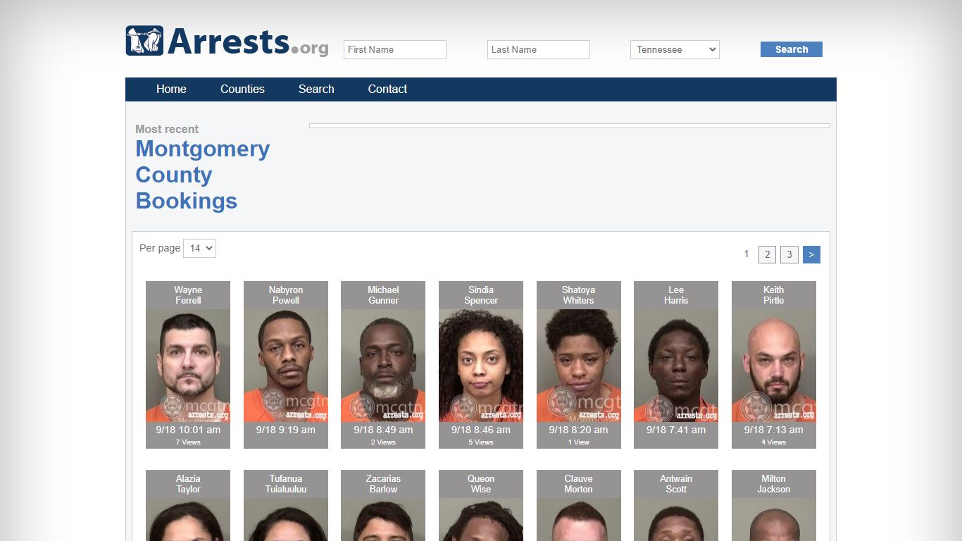Montgomery County Arrests and Inmate Search